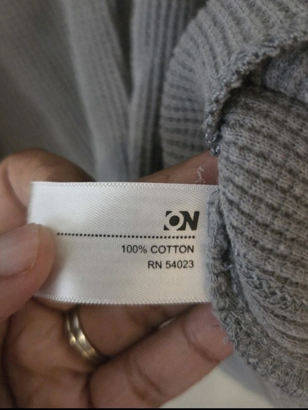 Vintage Y2K Old Navy Mens Thermal Waffle Knit Henley Shirt Size Medium Gray - Picture 5 of 6